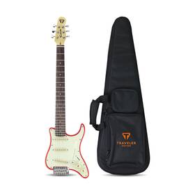 Traveler Guitar 850030838599 Travelcaster Deluxe Electric Fiesta Red