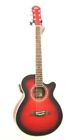 Usm-og10ceftr Oscar Schmidt Flame Transparent Red Acoustic Electric Guitar 852660731721