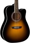 Usm-wa90cevsb Washburn Dreadnought Acoustic Electric Guitar Vintage Tobacco Sunburst