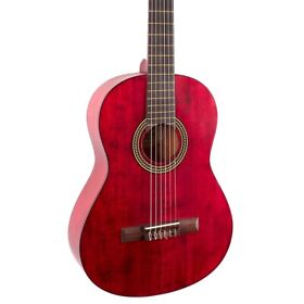 Vc204twr-u Valencia 200 Series Full Size Classical Acoustic Guitar Transparent Wine Red