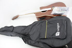 Va21ce Vangoa 12 String Guitar Acoustic Electric Dreadnought Cutaway Bundle Sapele Body