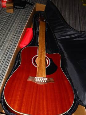 Vge12-3 Vangoa 12vge-3 12 String Guitar- Acoustic Electric Vge12-3- Brown