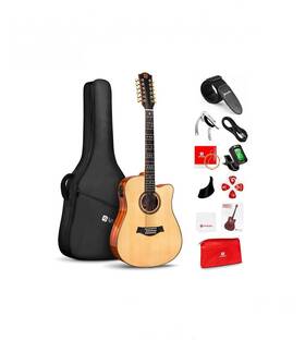Dg120 Vangoa 12 String Acoustic Electric Guitar