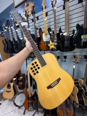 Vdh-100se Vantage Inch Waffle Iron Acoustic Electric Guitar - Excellent Condition