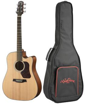 D550ce Walden D550ce/w Natura 500 Dreadnought Acoustic Electric Cutaway Guitar Solid Spruce Top