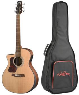 G550rcel Walden G550rcel/w Natura 500 Left-handed Grand Auditorium Acoustic Electric Guitar Gigbag