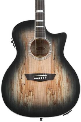Washburn 801128008011 Deep Forest Spalted Maple Acoustic-electric Guitar - Black Fade