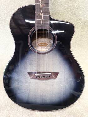 Washburn Bts9vceh-d Acoustic-electric Guitar - Gloss Charcoal Burst Mfg 01-2024