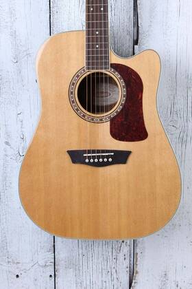 D20sce Washburn Heritage Series Dreadnought Acoustic Electric Guitar Natural