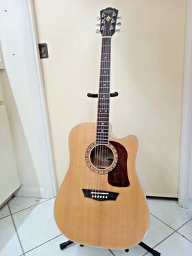 Hd10sce-o-u Washburn Acoustic Electric Cutaway - Professional Quality Player