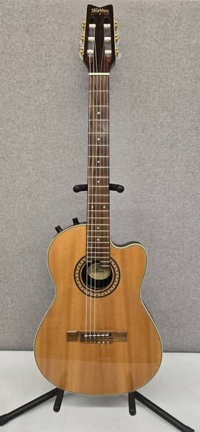 Sbc20 Washburn 1991 Natural Classical Electric Guitar With Case