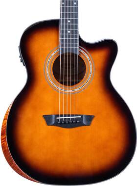 Wcg10ce-u Washburn Comfort G10ce Acoustic-electric Guitar - Sunburst