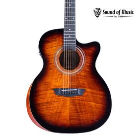 Wcg12fce-u Washburn Comfort G12fce Acoustic-electric Guitar - Sunburst