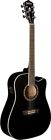 Wd10sceb-u Washburn Solid Top Black Dreadnought Acoustic Electric Cutaway 801128803067