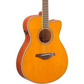 19757156 Yamaha 197881257156 Fsc-ta Transacoustic Concert Cutaway A/e Guitar Vintage Tint