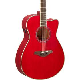 Yamaha 197881435776 Fsc-ta Transacoustic Concert Cutaway A/e Guitar Ruby Red