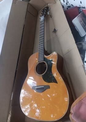 A1mvn Yamaha A-series A1m Cutaway Dreadnought Acoustic-electric Guitar Vintage Natural