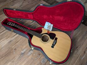 Fg-420ec Yamaha Acoustic Electric Cutaway Guitar Natural Plays Excellent With Hsc