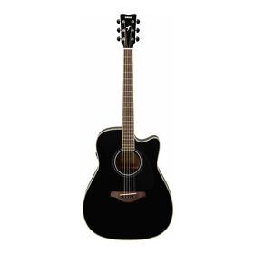 Yamaha Fgc-ta Dreadnought Trans Acoustic 6 String Guitar Right Handed Black