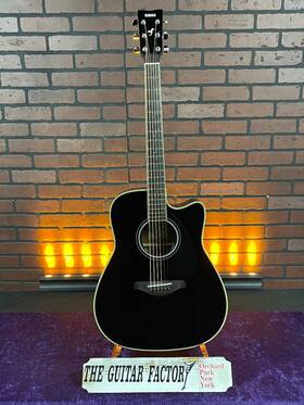 Fgcta-0304-u Yamaha Fgc-ta Transacoustic Cutaway Acoustic-electric Guitar - With Gig Bag Black