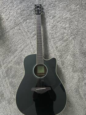 Fgx830cbl Yamaha Solid Top /electric Guitar - Black Case