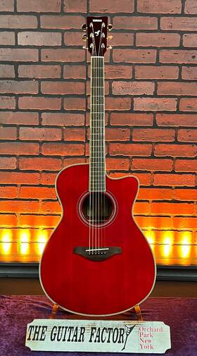 Fscta-0126-u Yamaha Fsc-ta Transacoustic Cutaway Acoustic Electric Guitar Ruby Red