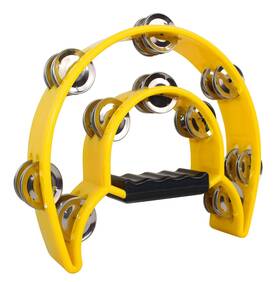 Ymc Tam20-yw Half Moon Tambourine Double Cutaway -yellow