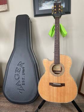 Zad-9000mcelh Zager Acoustic Electric Guitar/zad-9000mcelh/solid Spruce/rosewood/aura Pro
