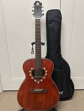 Caf-80h-frd Zemaitis Acoustic Guitar With Electronics - Red