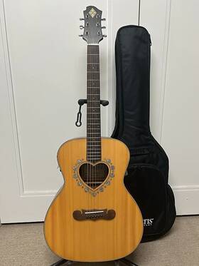 Caf-80h-nat Zemaitis Acoustic Guitar With Electronics - Natural
