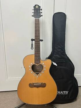 Caf-80hcw-nat Zemaitis Acoustic Guitar With Electronics - Natural