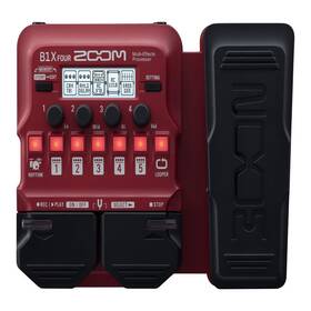 Zoom B07mzqnkyq B1x Four Bass Multi-effects Processor Expression Pedal 70 Built-in Effects