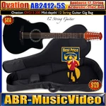 Ovation Applause AB2412-5S Mid-depth 12-STR Acoustic-electric Guitar & Gig Bag. Fixed Price $489.00.