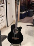 Ibanez AEB-10BE Acoustic-electric Bass Guitar Natural High Gloss Black. Fixed Price $450.00.