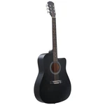 41" Black Cutaway Basswood Acoustic Folk Guitar 6 Strings W/ Bag Strap Tuner. Fixed Price $84.68.