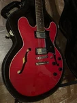 2008 Heritage H535 Red Flame Electric Guitar With Hard Case. Fixed Price $2200.00.