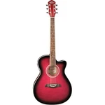 Oscar Schmidt Oaceftpb Auditorium Acoustic Electric Guitar, Transparent Purple. Fixed Price $279.00.
