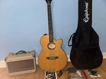 Epiphone PR-4E Acoustic/electric Guitar Player Pack. Fixed Price $200.00.