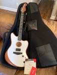 Fender American Acoustisonic Jazzmaster White. Fixed Price $1000.00.