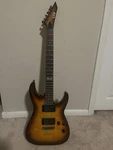 2013 Esp Ltd Mh 100QMNT Solid Body 6 String Electric Guitar Orange Sun Burst Euc. Fixed Price $299.00.