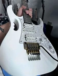 2007 Ibanez Team J-craft Steve Vai Signature JEM7V Guitar White Hsh + Ohsc. Fixed Price $2099.00.