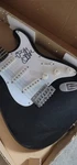 Autographed By Ozzy Osborne Fender Squire Electric Guitar. Fixed Price $1000.00.