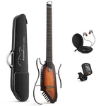 Donner Hush Acoustic Electric Guitar With Gig Bag Headphones Silent Playing. Fixed Price $207.49.