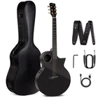 Enya X4 Pro Carbon Fiber 41" Acoustic Electric Cutaway Guitar + Deluxe Case. Fixed Price $975.99.