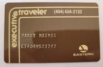 Vintage Eastern Airlines Credit Card Executive Traveler. Fixed Price $24.00.