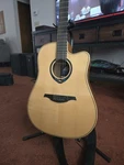 Lag Tramontane Hyvibe THV20DCE Acoustic Guitar W/electronics - Natural. Fixed Price $800.00.