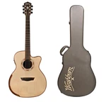 Washburn Comfort Grand Auditorium Cutaway Acoustic-electric Guitar + Case. Fixed Price $949.00.