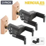 2-PACK Hercules GSP38WB Plus Autogrip Wall Mount Guitar Hanger Natural Wood Base. Fixed Price $48.98.