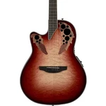 Ovation Celeb CE44LX Elite Plus Left-hand A/e Guitar, Spruce Top, Ruby Red Burst. Fixed Price $627.00.