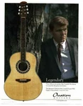 2019 Ovation Acoustic Guitar Glen Campbell Legend Signature Natural Magazine Ad. Fixed Price $8.95.